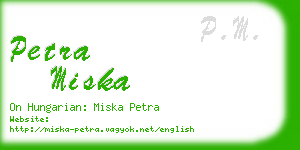 petra miska business card